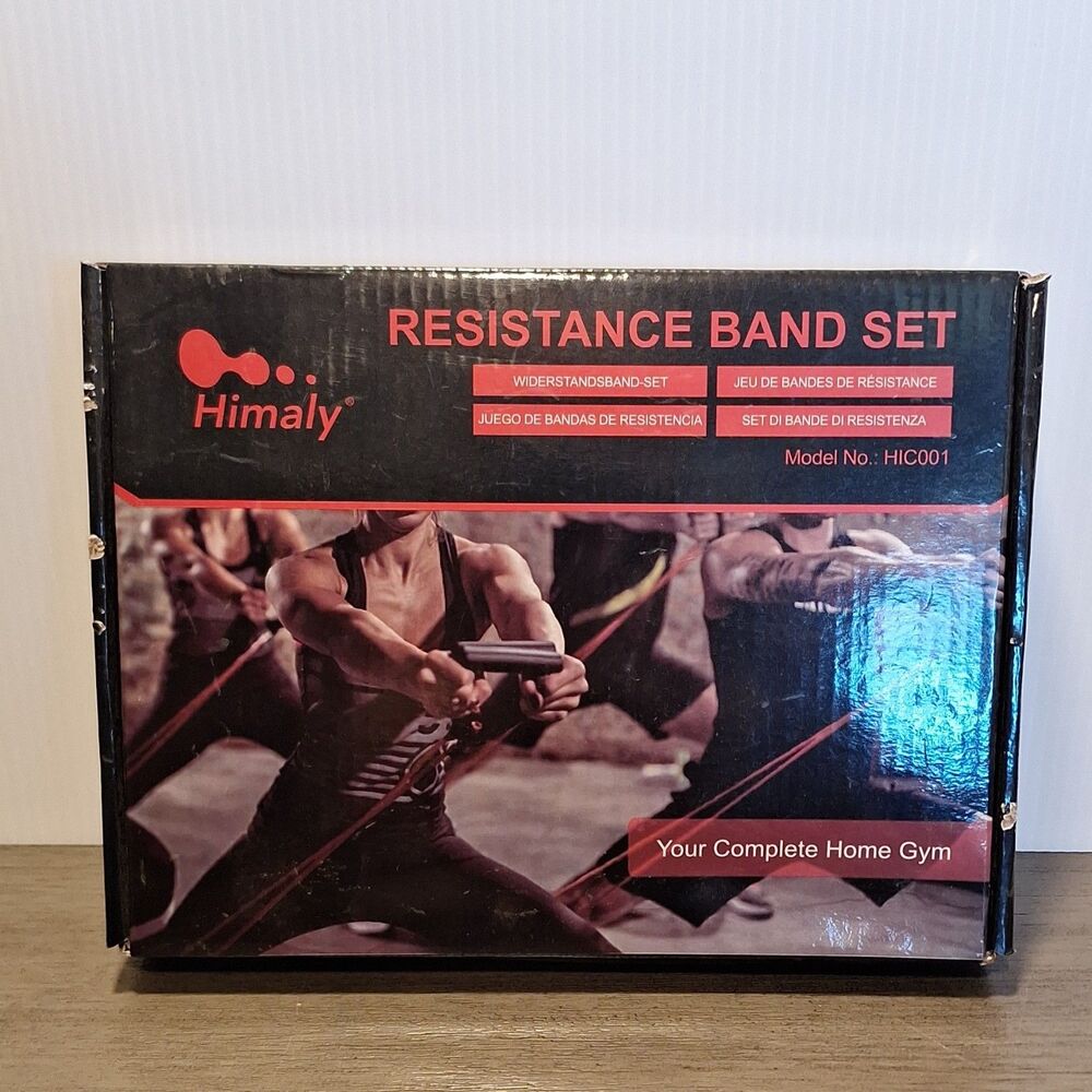 Himaly Resistance Band Set HIC001 Multicolor Foam Handles Storage Bag